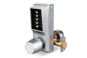 Kaba 1000 series mostly used in commercial spaces, including synagouges for easy access.